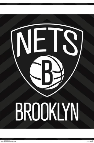 BROOKLYN NETS LOGO ~ 22x34 NBA Basketball POSTER NEW/ROLLED! 5850 Cover