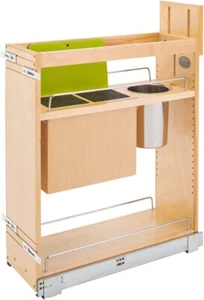 Rev-A-Shelf 448KB-BCSC-8C 448 Series 8-3/4 Inch Pull Out Cabinet - Natural - Picture 1 of 9
