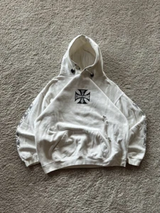Vintage West Coast Choppers White Black Hoodie Size XL Jesse Who Made In USA - Picture 1 of 4