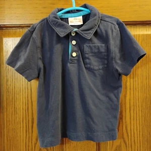 3T 90cm Hanna Andersson Dark Blue Collared Polo Shirt - Picture 1 of 4