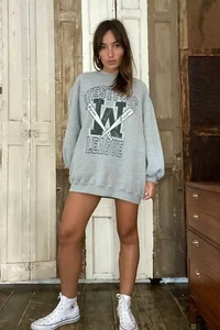 URBAN OUTFITTERS Westfort League Sweatshirt-Kleid GRAU GRÖSSE M/L NEU KOSTENLOSER UK-VERSAND - Bild 1 von 3