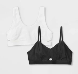 Girls 2 Pack Pullover Bralette Stretch Unpadded - Art Class Small - Picture 1 of 6