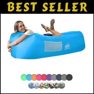 Heavy-Duty Inflatable Sofa with Built-in Pillow – Perfect for Picnics & Travel - Picture 1 of 9