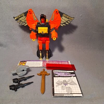 1986 Transformers G1 (Metal) Divebomb, Predacons, Predaking. 100% Complete  - Image 1 of 4