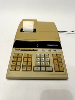 Monroe 7140 12-Digit Display Printing Calculator Adding Machine TESTED - Image 1 of 4