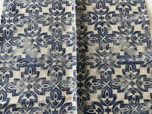 Crate & and Barrel blau auf natürlicher Serviette x 1 Neu ohne Etikett - NEU! - Bild 1 von 3