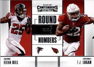 2017 Panini Contenders Round Numbers #18 Brian Hill T.J. Logan - NM-MT