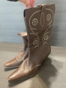 Franco Sarto Boots Women's  9 M Leather pointed Toe western style - Picture 1 of 5