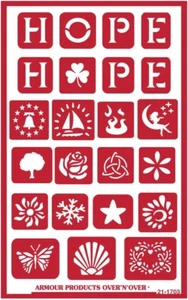 Armour Reusable Over n Over Glass Etching Stencil - ONO HOPE - Picture 1 of 1