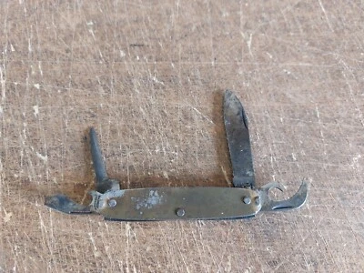 老式 Hammer Brand USA 4 刀片口袋刀用于维修无衬里 — 第 1/4 张图片