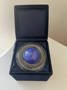 Glass Eye Studio | RINGS OF SATURN Hand Blown Glass Paperweight CELESTIAL Space - Picture 1 of 12