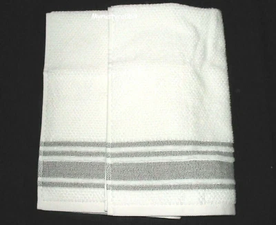 Hotel Collection White Bathroom Hand Towels Set of 2 - Plush Cotton Towel New - Image 1 of 4