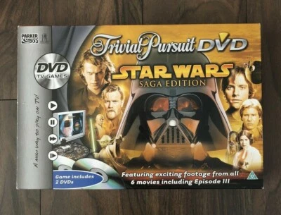 Star Wars Trivial Pursuit DVD Edición Saga Parker Juego de TV Foto 1 de 4