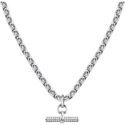 COLLANA DONNA MORELLATO MODELLO ABBRACCI CON ZIRCONI SAUC11,CATENA ACCIAIO 45 Cm - Immagine 1 di 4