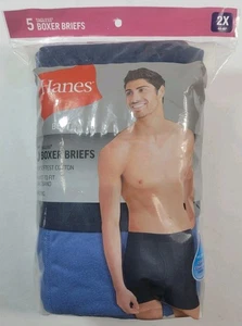5er Pack Hanes Boxershorts ohne Etikett Herren Größe 2X - Bild 1 von 5