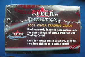 2001 Premiere Edition Fleer Tradition WNBA trading cards 36 packs sealed box - Picture 1 of 3