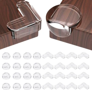 Paraspigoli per Bambini, 32 Pezzi, Autoadesivi in Silicone Trasparente, 2 Forme, - Foto 1 di 12