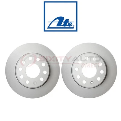 2 pc ATE Rear Disc Brake Rotor for 2010-2018 Audi A3 Quattro - Braking Tire jy - Image 1 of 4