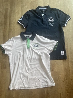 2 X POLO LA MARTINA BUENOS AIRES S/S (BLU NAVY + BIANCO) - ENTRAMBE TAGLIA XXL - Immagine 1 di 4