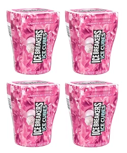 Ice Breakers Ice Cubes Bubble Breeze Sugar Free Gum Xylitol 40 Count (Pack of 4) - Picture 1 of 9