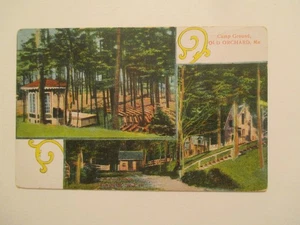 Vecchia cartolina frutteto Maine campeggio ME - Foto 1 di 2