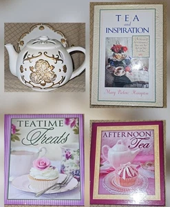 Lot 4 Mini Books Tea Time Treats Afternoon Tea Inspiration Party Pot Candle 🫖 - Picture 1 of 24