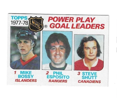 1978 Topps #67 Mike Bossy/Phil Esposito/Steve Shutt LL EX/NMT - Image 1 of 2