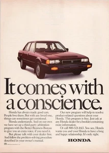 Honda 1984 Print Ad Original Sedan Arbitration Program Vintage Auto - Picture 1 of 1