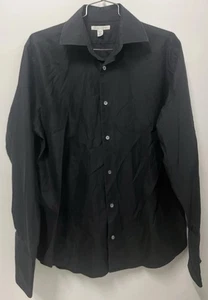 Banana Republic Button-Down-Hemd schwarz Herren 17-17,5 Baumwolle elegant Oberteil französische Manschette - Bild 1 von 11