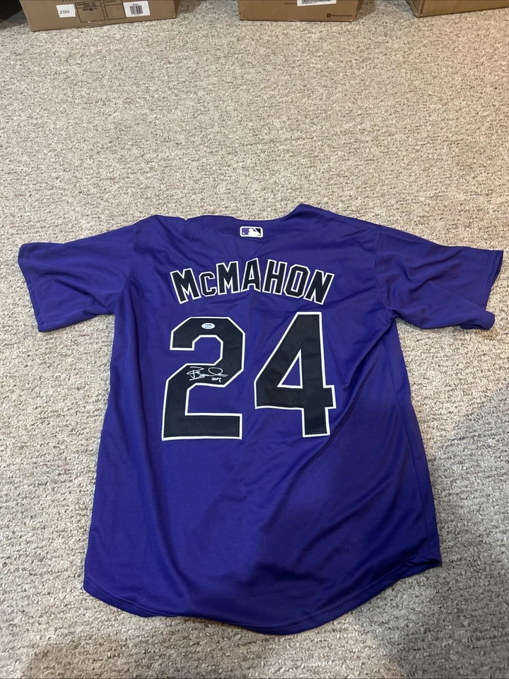 COLORADO ROCKIES- RYAN MCMAHON SIGNED AUTOGRAPH JERSEY PSA COA - Image 1 of 4