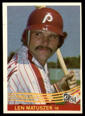 1984 Donruss Len Matuszek #549 Philadelphia Phillies - Image 1 of 2