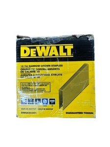 DEWALT 1 in. Leg x 7/32 in. 18-Gauge Glue Collated Steel Staples (3,000 per Box) - Picture 1 of 1