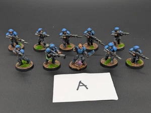 warhammer 40k Astra Militarum Cadian Shock Troops x10 Lot A - Foto 1 di 6