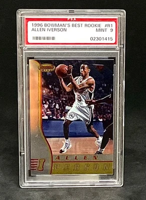 Bowman's Best Rookie #R1 1996 Allen Iverson 76ers Rookie RC - PSA 9 como nuevo Foto 1 de 2