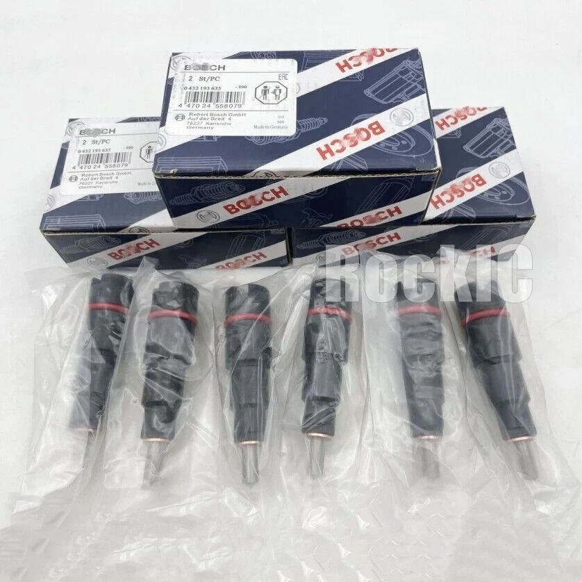 6X 24V 0432193635 Fuel Injectors Fits For Bosch Dodge Cummins Ram 5.9L 40-50 HP
