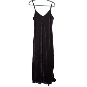 HATCH Velvet Ricky Slip Maxi Dress Maternity Silk Blend Small Chocolate Brown - Bild 1 von 7