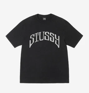 Stussy Pigment Dyed Arched T-shirt Black 1905085 - Picture 1 of 2