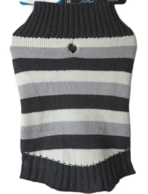 HUKA Hundepullover Gr. S Grau gestreift Polyester Neu - Bild 1 von 2