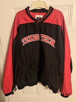 Texas Tech Red Raiders NCAA 58 Sports Windbreaker Crewneck Pullover Mens Large - Image 1 of 4