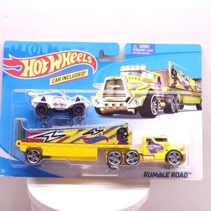 Hot Wheels 2018 Super Rigs Rumble Road/con Quicksand coche blanco nuevo como nuevo en tarjeta - Imagen 1 de 2