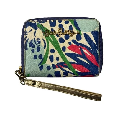 Cartera sin asas vintage Lily Pulitzer muñeca cuero granulado vegano Foto 1 de 4