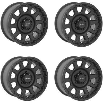 Set 4 Pro Comp PA32 Bandido 17x9 6x5.5 Flat Black Wheels 17" -6mm Rims - Imagem 1 de 4
