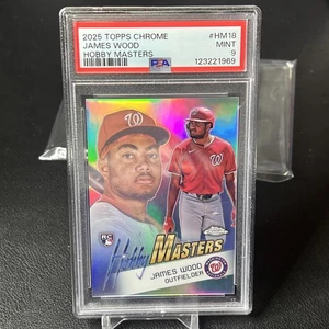 2025 Topps Chrome James Wood Rookie Hobby Masters SSP RC PSA 9 MINT - Bild 1 von 2