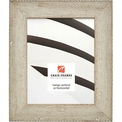 Craig Frames Hatteras, 2.0 Inch Wide Boho Rustic White Wash Picture Frame - Image 1 of 4