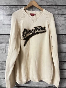 Vintage Y2K Guess Jeans Sweatshirt Unisex XL Crewneck Knitted Spellout 90s Rare - Bild 1 von 3