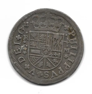 Spain España Silver 4 Reales 1718 M Sevilla Mint Philippus V - Picture 1 of 2