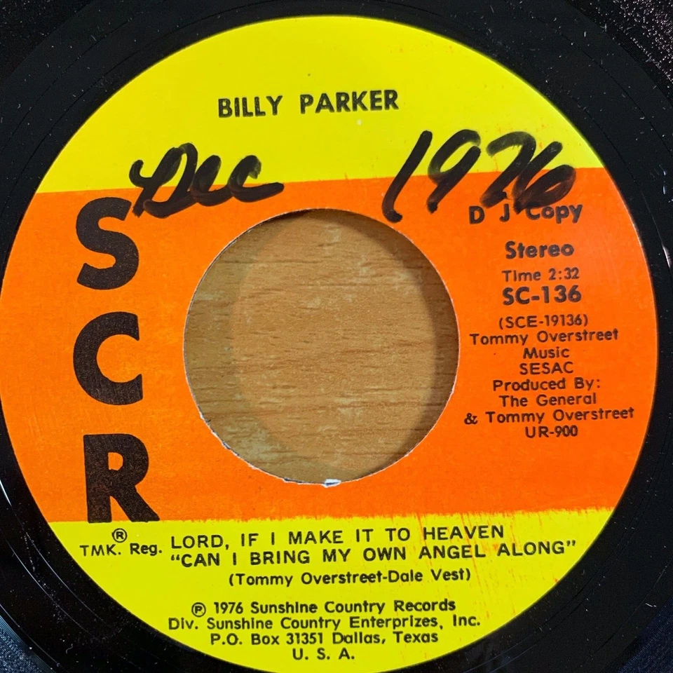 Billy Parker - Lord, If I Make It To Heaven // 7"-1. US-Press. 1976 - Promo Copy - Bild 1 von 1
