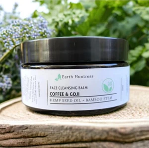 Natural face cleansing balm. Coffee + Goji with hemp seed oil. 100g - Picture 1 of 1