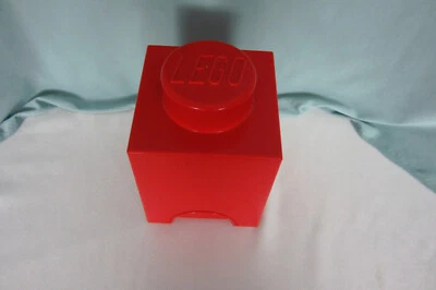 2010 Lego Group Red Storage Box Canister 4.5 ' square EPOC - Image 1 of 2