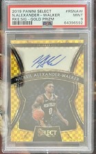 2019 Select Rookie Signatures Gold Prizm /10 Nickeil Alexander-Walker Auto RC